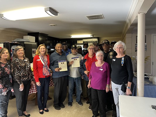 Honorary Partner ceremony for NC VVA Chapter 272 by the Major Reading Blount Chapter NSDAR.